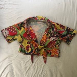 Funky patterned crop top